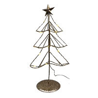 Stromček s hviezdou LED zlatý 30 cm Prodex X107040
