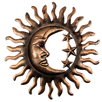 Dekorácia kovové slnko + mesiac malé Prodex A00673