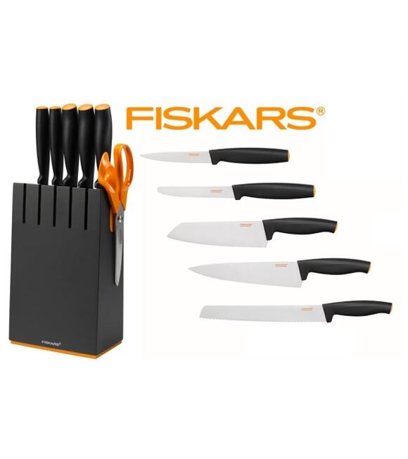 Blok čierny s 5 nožmi Fiskars Functional Form 1014190
