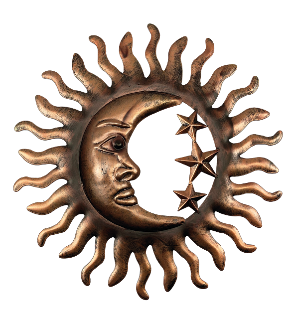 Dekorácia kovové slnko + mesiac malé Prodex A00673