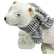 Ľadový medveď so šálom väčší 23 x 14 cm Prodex 5330