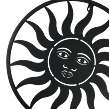 Slnko kovové čierne menšie 38 cm Prodex 5097