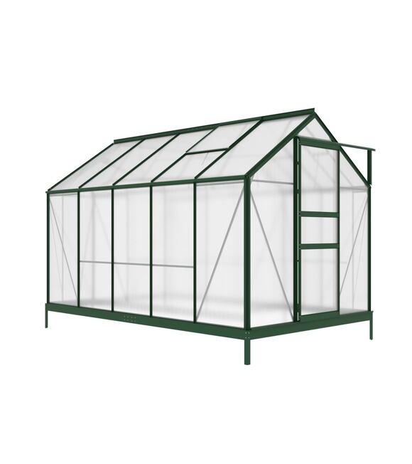 Záhradný skleník DEMETER A101-D 5,93m² green 201x190x312 cm PC 4 mm + základňa IWH-10270004