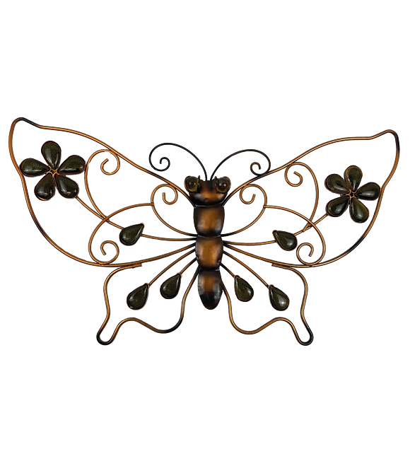Motýľ kovový s kamienkami stredný 43 x 26 cm Prodex A00220
