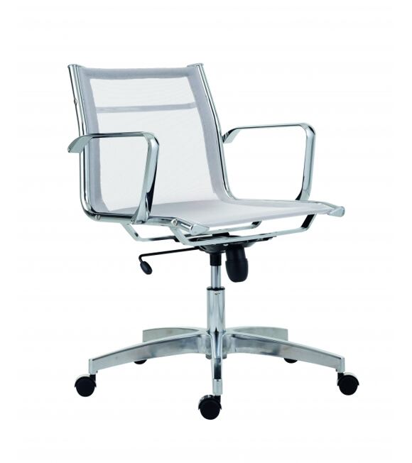 Kancelárska stolička 8850 KASE MESH bílá - nízky chrbát Antares