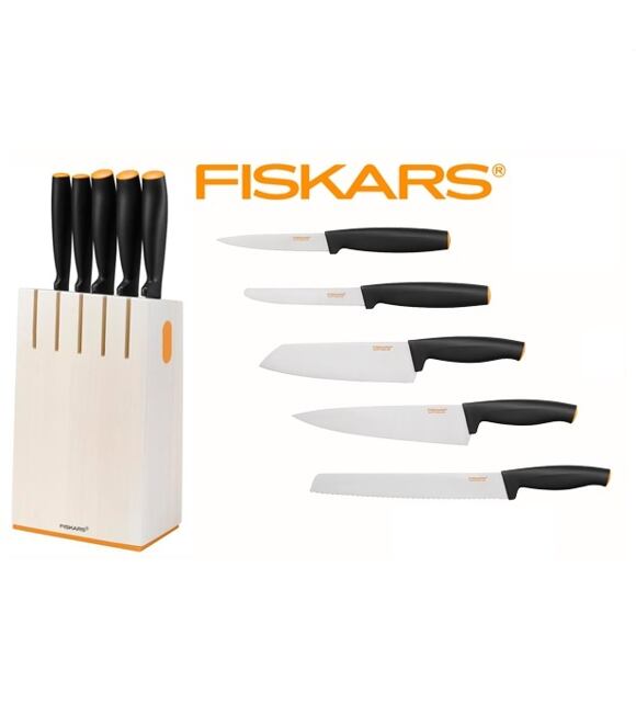Blok biely s 5 nožmi Fiskars Functional Form 1014209