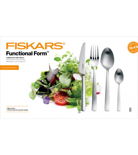 Súprava príborov 24 ks FISKARS 856224 Functional Form matná