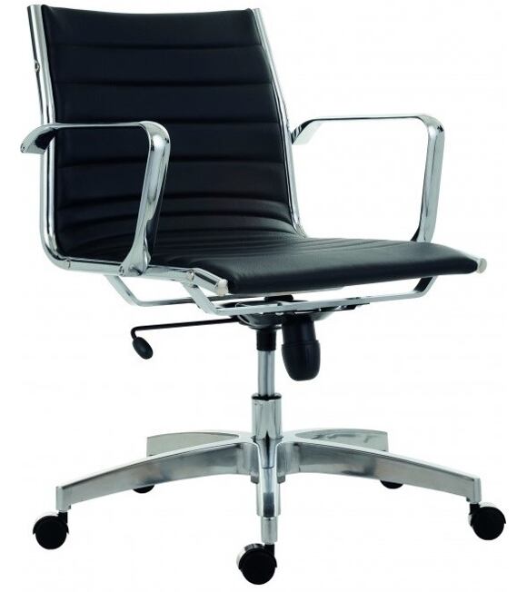 Kancelárska stolička 8850 KASE Ribbed - nízky chrbát (koža) Antares